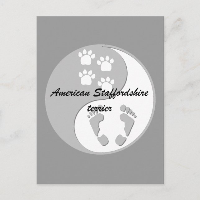 Yin-Yang-Amerikaner Postkarte (Vorderseite)