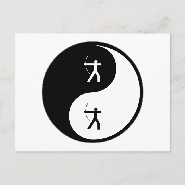 Yin Yang Archery Postkarte (Vorderseite)