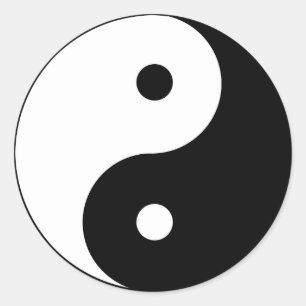 YIN-YANG-Aufkleber Runder Aufkleber