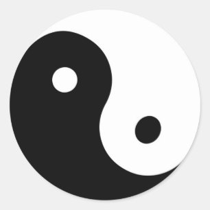 Yin-Yang-Aufkleber Runder Aufkleber