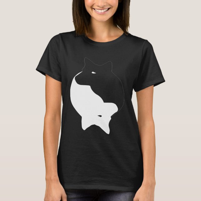 Yin Yang Australian Cattle Dog Heeler Symbol Zen T-Shirt (Vorderseite)