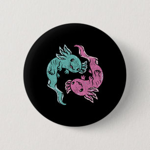 Yin Yang Axolotl - Süßer Mexikanischer Salamander Button