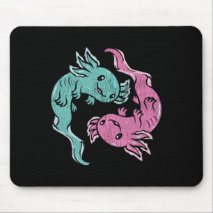 Yin Yang Axolotl - Süßer mexikanischer Salamander Mousepad