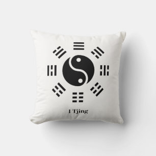 Yin Yang Ba Gua I Ching Symbol - Acht Trigramme Kissen