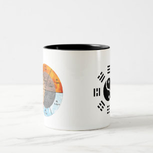 Yin Yang Bagua Organuhr-Tasse Zweifarbige Tasse