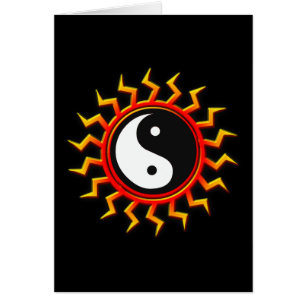 Yin Yang Balanced Sun Card