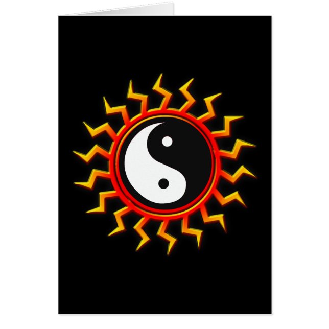 Yin Yang Balanced Sun Card (Vorne)