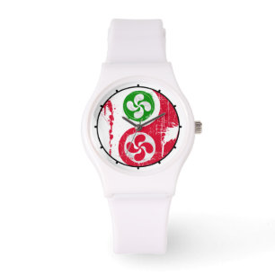 Yin Yang Baske Armbanduhr