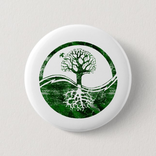 Yin Yang Baum Button (Vorderseite)