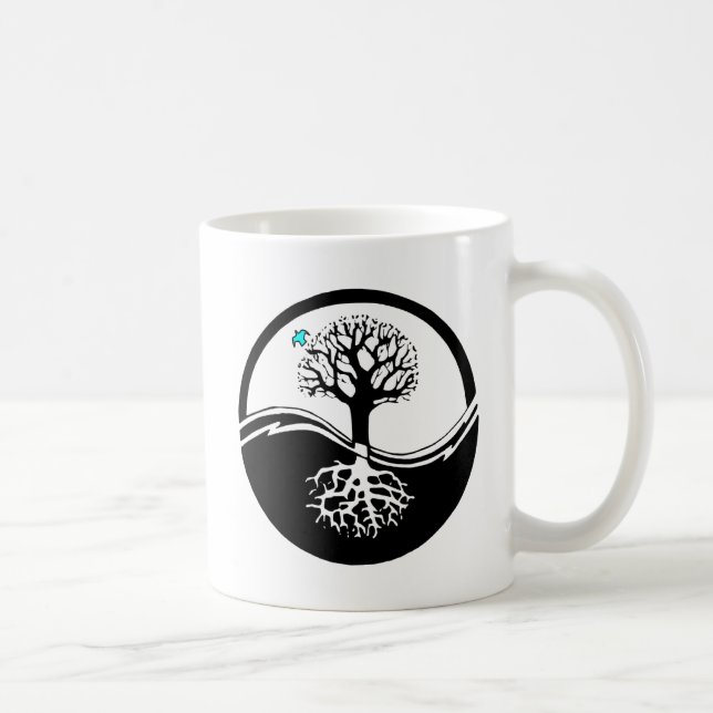 Yin Yang Baum des Leben-Schwarzen u. des Weiß Tasse (Rechts)