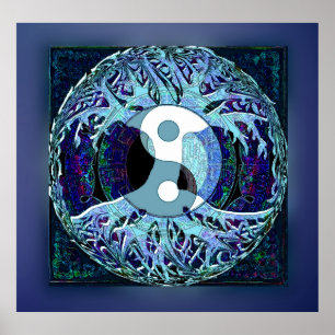 Yin Yang Baum des Lebens Poster