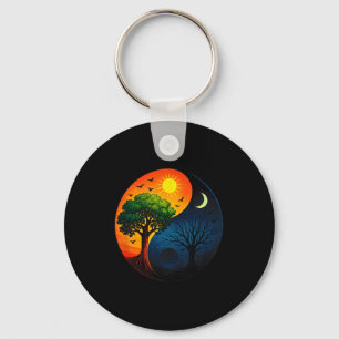 Yin Yang Baum - Meditation Yoga Buddhistisches Sym Schlüsselanhänger