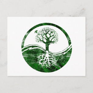 Yin Yang Baum Postkarte