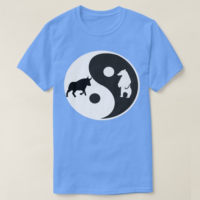 Yin Yang bear bull stock trading Premium2101 T-Shirt (Design vorne)