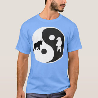 Yin Yang bear bull stock trading Premium2101 T-Shirt