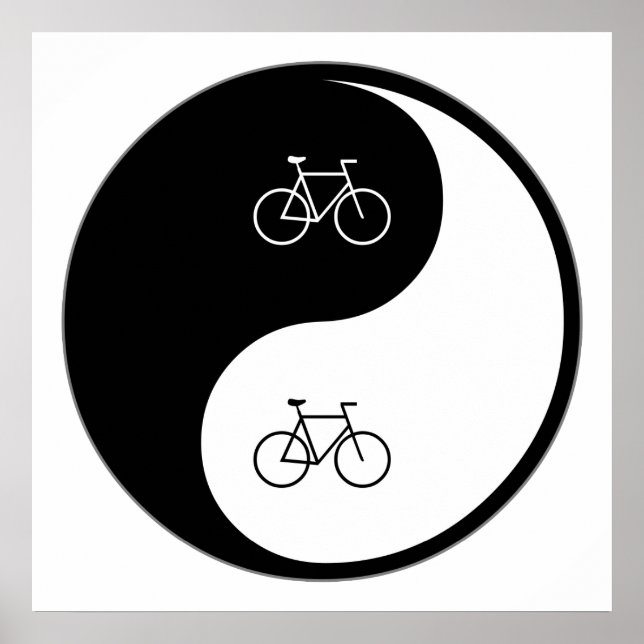 Yin Yang Bicycling Poster (Vorne)