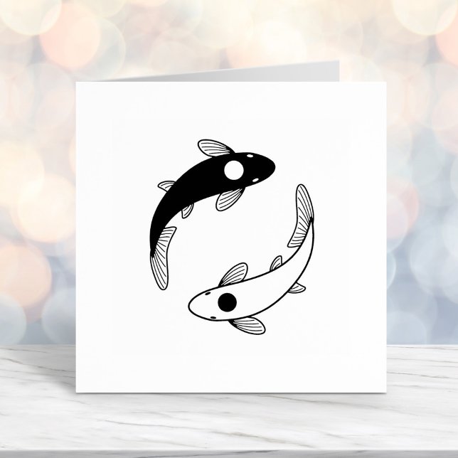 Yin Yang Black and White Fish Permastempel (Von Creator hochgeladen)
