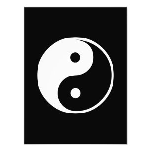 Yin Yang Black and White Illustration Template Fotodruck