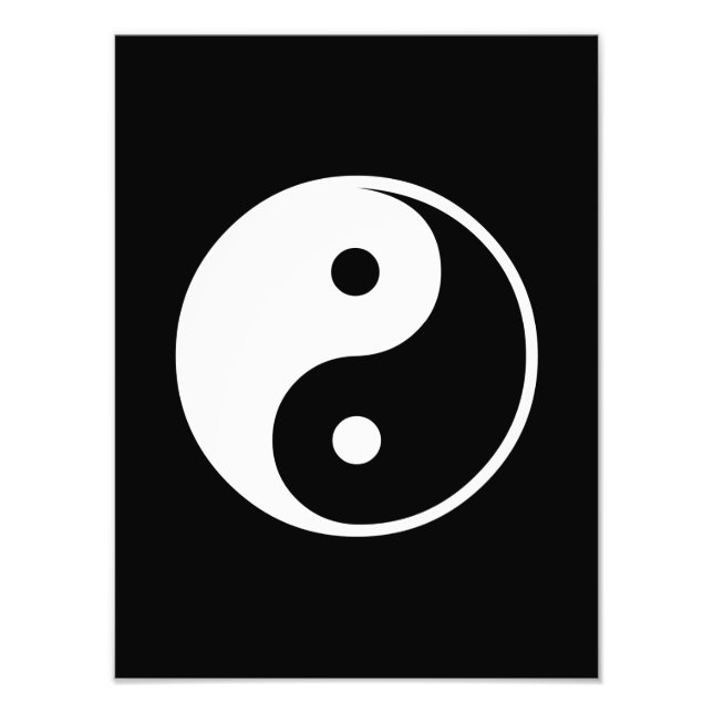 Yin Yang Black and White Illustration Template Fotodruck (Vorne)
