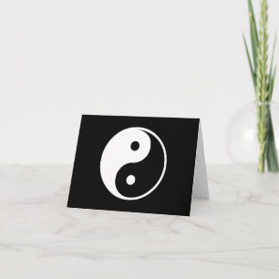 Yin Yang Black and White Illustration Template Karte