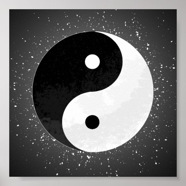 Yin Yang Black and White Poster (Vorne)