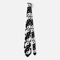 Yin Yang Black und White Novelty Neck Tie