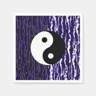 Yin Yang Blaue Ruhe Zen Energie Party Serviette