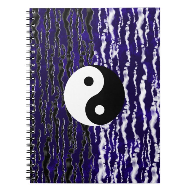 Yin Yang Blue Tranquility Zen Energy Dream Journal Notizblock (Vorderseite)