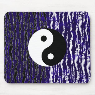 Yin Yang Blue Tranquility Zen Energy Mousepad