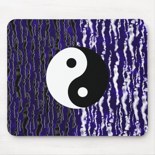 Yin Yang Blue Tranquility Zen Energy Mousepad (Vorne)