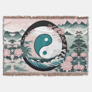 Yin Yang, Blumenrosa-Käfig Aquamarin Decke