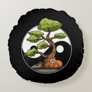 Yin Yang Bonsai Tao Taoismus Spirituosen Meditat Rundes Kissen