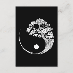 Yin Yang Bonsai Tree Japanisch Buddhist Zen Begleitkarte