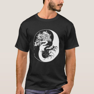 Yin Yang Bonsai Tree Japanisch Buddhist Zen T-Shirt