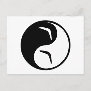 Yin Yang Boomerang Postkarte