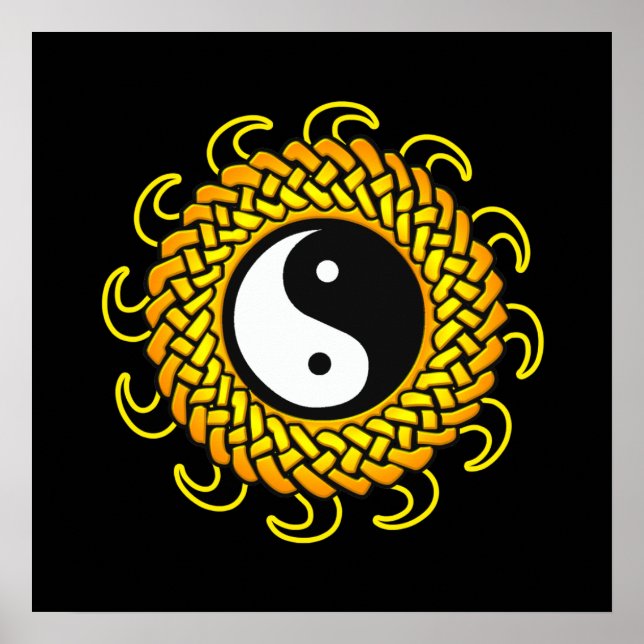 Yin Yang Braided Sun Poster (Vorne)