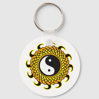 Yin Yang Braided Sun Schlüsselanhänger