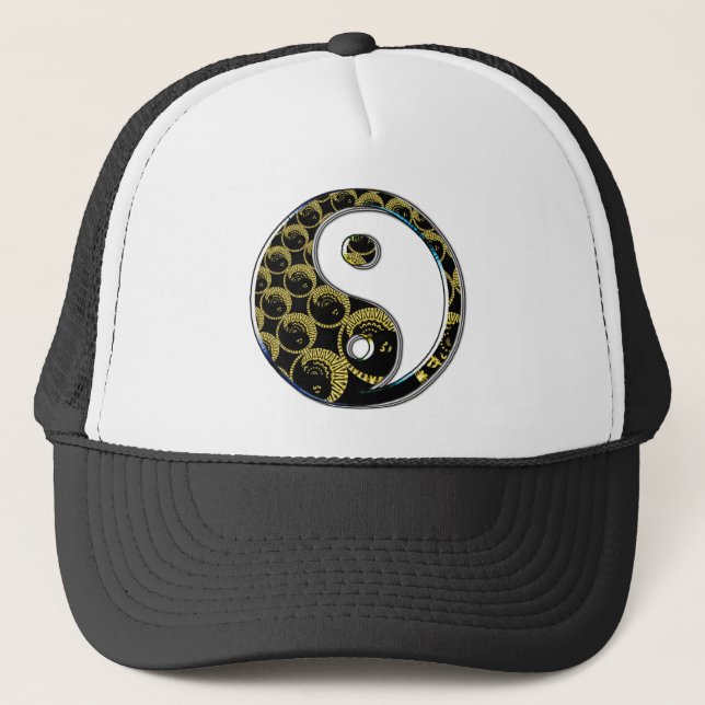 Yin Yang Bubbles Hat Truckerkappe (Vorderseite)