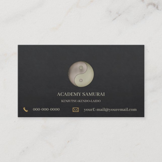 Yin Yang Business Card Visitenkarte (Vorderseite)