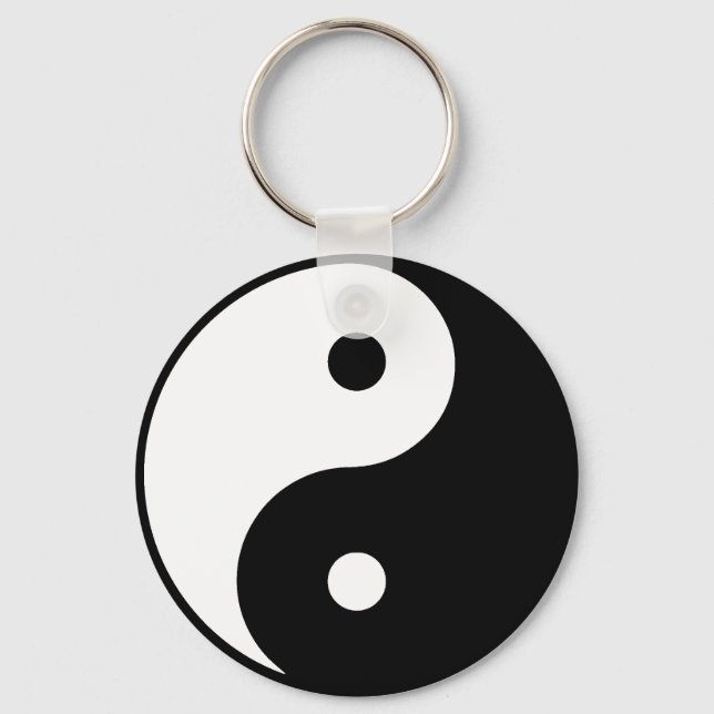 Yin Yang Button Schlüsselanhänger (Vorderseite)