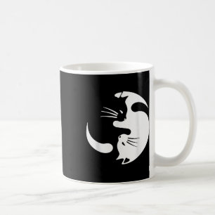 Yin Yang Cat Symbol Niedlich Schwarz-Weiß-Katze Kaffeetasse