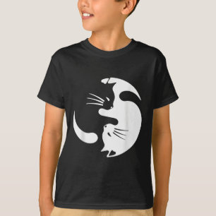 Yin Yang Cat Symbol Niedlich Schwarz-Weiß-Katze T-Shirt