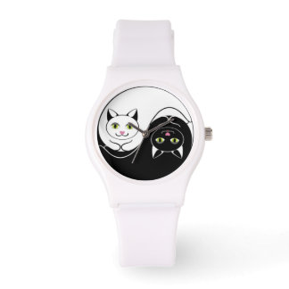 Yin Yang Cats Armbanduhr
