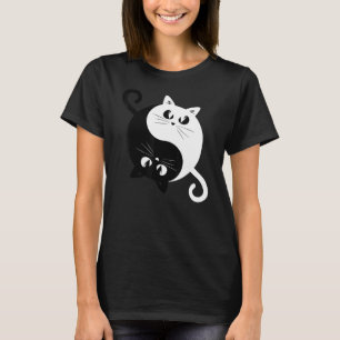 Yin Yang Cats Funny Niedlich Kittens Ying Yang T-Shirt