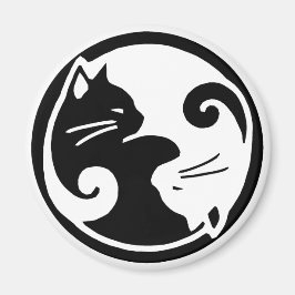 Yin Yang Cats Magnet