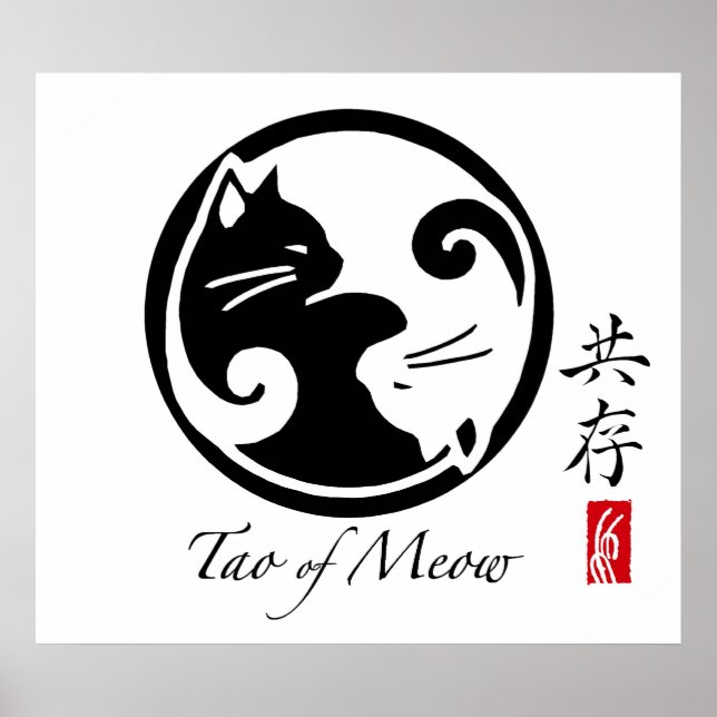 Yin Yang Cats Poster (Vorne)