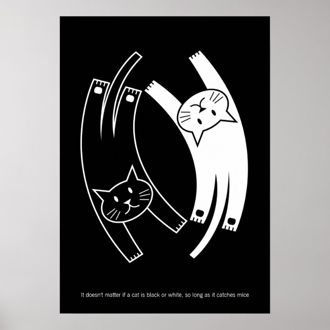 Yin & Yang Cats Poster (Englisch) (Vorne)