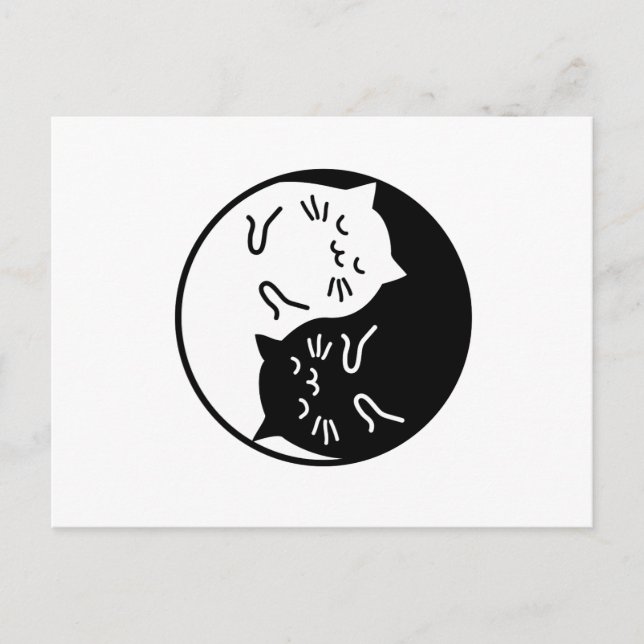 Yin Yang Cats Postkarte (Vorderseite)
