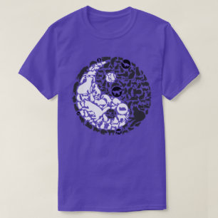 Yin Yang Cats, schwarz, weiß, zen T-Shirt