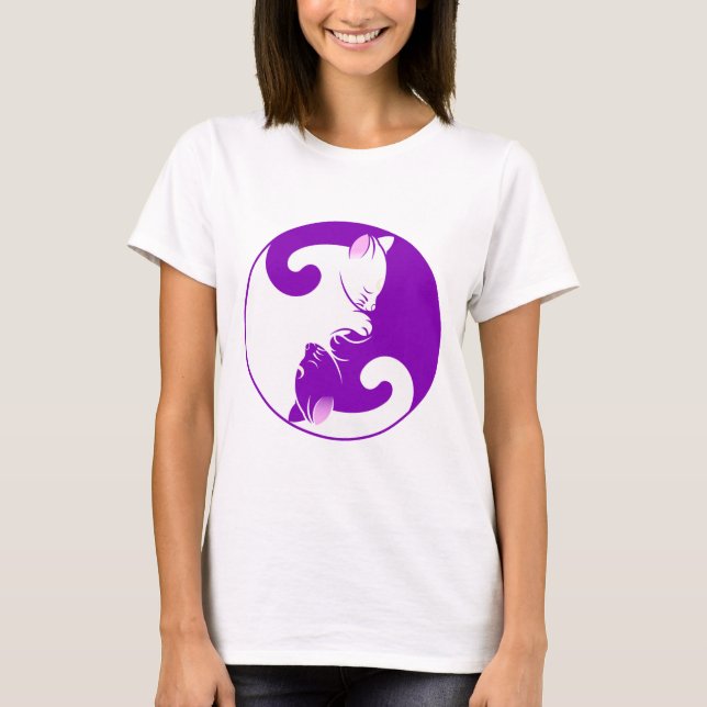 Yin Yang Cats T-Shirt (Vorderseite)
